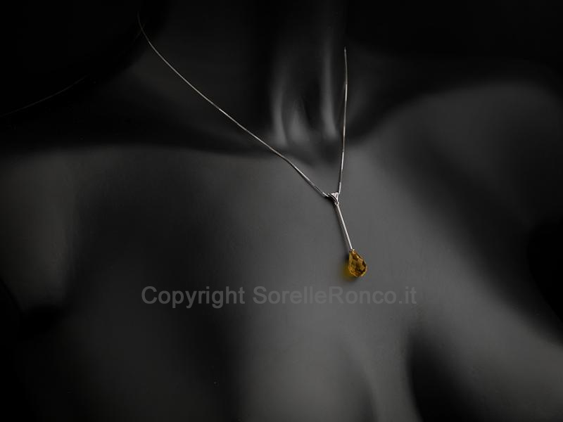 COLLANA PUNTO LUCE E QUARZO CITRINO